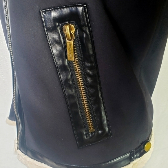 Michael Michael Kors Moto Jacket/Coat. Black Size XS - Picture 6 of 13